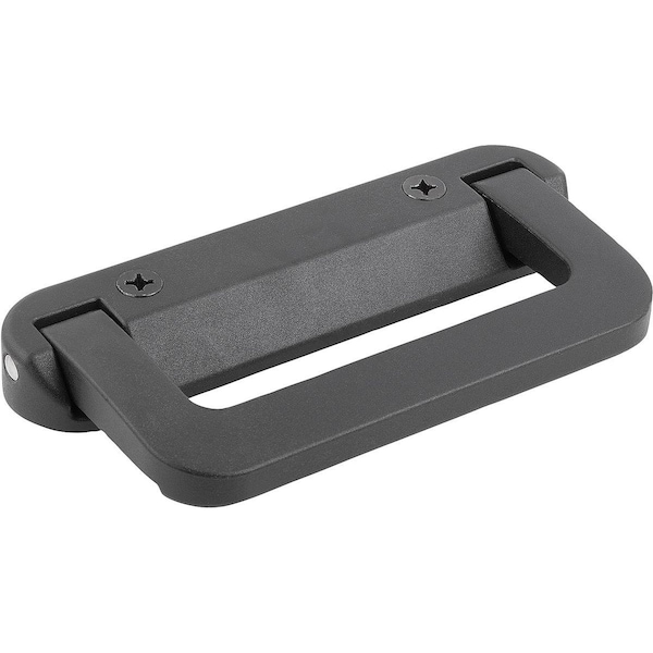 Pull Handle Fold-Down, Thermoplastic, Comp:Stainless Steel